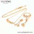 64519 Xuping novo estilo de preço de fábrica personalizado praça em forma de conjunto de três conjuntos de jóias de casamento